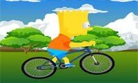 Играть в Барт Симпсон на велосипеде