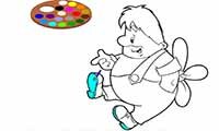 Карлсон раскраска - игра для детей бесплатно