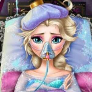 Лечить Эльзу. Elsa Frozen Flu Doctor