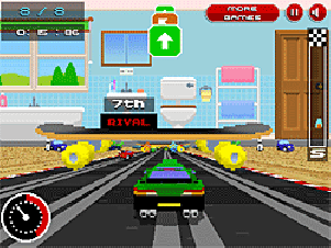 Игра гонка 3Д. Ретро гонка. Retro Racers 3D